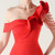 In Stock:Ship in 48 Hours Red One Shoulder Beading Party Dress