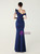 In Stock:Ship in 48 Hours Popular Navy Blue One Shoulder Beading Party Dress
