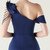 In Stock:Ship in 48 Hours Popular Navy Blue One Shoulder Beading Party Dress