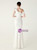 In Stock:Ship in 48 Hours New White One Shoulder Beading Party Dress