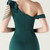 In Stock:Ship in 48 Hours Best Green One Shoulder Beading Party Dress