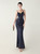 In Stock:Ship in 48 Hours Unique Navy Blue Mermaid Sequins Beading Party Dress