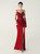In Stock:Ship in 48 Hours Burgundy Mermaid Straps Sequins Party Dress
