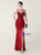 In Stock:Ship in 48 Hours Burgundy Mermaid Straps Sequins Party Dress