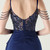 In Stock:Ship in 48 Hours Navy Blue Mermaid Straps Sequins Party Dress