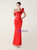 In Stock:Ship in 48 Hours Red Mermaid One Shoulder Beading Party Dress