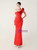 In Stock:Ship in 48 Hours Red Mermaid One Shoulder Beading Party Dress