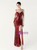 In Stock:Ship in 48 Hours Amazing Burgundy Sequins Straps Beading Party Dress