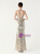 In Stock:Ship in 48 Hours Elegance Apricot Silver Sequins Straps Beading Party Dress