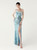 In Stock:Ship in 48 Hours Sky Blue Sequins One Shoulder Party Dress