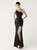 In Stock:Ship in 48 Hours Impressive Black Sequins One Shoulder Party Dress