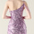 In Stock:Ship in 48 Hours High quality Purple Sequins One Shoulder Party Dress