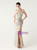 In Stock:Ship in 48 Hours New Apricot Silver Sequins One Shoulder Party Dress