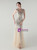 In Stock:Ship in 48 Hours Unique Apricot Silver Tulle Sequins V-neck Party Dress