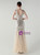 In Stock:Ship in 48 Hours Unique Apricot Silver Tulle Sequins V-neck Party Dress