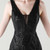 In Stock:Ship in 48 Hours Gorgeous Black Tulle Sequins V-neck Party Dress