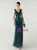 In Stock:Ship in 48 Hours Dark Green Tulle Sequins V-neck Party Dress