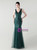 In Stock:Ship in 48 Hours Dark Green Tulle Sequins V-neck Party Dress