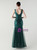 In Stock:Ship in 48 Hours Dark Green Tulle Sequins V-neck Party Dress