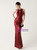 In Stock:Ship in 48 Hours Burgundy Sequins Beading Halter Party Dress
