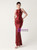 In Stock:Ship in 48 Hours Burgundy Sequins Beading Halter Party Dress