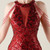 In Stock:Ship in 48 Hours Burgundy Sequins Beading Halter Party Dress