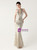 In Stock:Ship in 48 Hours Apricot Sequins Beading Halter Party Dress