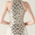 In Stock:Ship in 48 Hours Apricot Sequins Beading Halter Party Dress