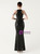 In Stock:Ship in 48 Hours Black Sequins Beading Halter Party Dress