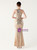 In Stock:Ship in 48 Hours Gold Sequins Beading Halter Party Dress