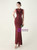 In Stock:Ship in 48 Hours Elegant Burgundy Mermaid Sequins Beading Party Dress
