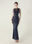 In Stock:Ship in 48 Hours Navy Blue Mermaid Sequins Beading Party Dress
