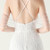 In Stock:Ship in 48 Hours White Tassel Sequins Beading Halter Party Dress