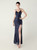 In Stock:Ship in 48 Hours Unique Navy Blue Sequins Straps Party Dress