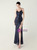 In Stock:Ship in 48 Hours Unique Navy Blue Sequins Straps Party Dress