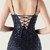 In Stock:Ship in 48 Hours Unique Navy Blue Sequins Straps Party Dress