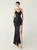 In Stock:Ship in 48 Hours Stunning Black Sequins Straps Party Dress