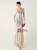 In Stock:Ship in 48 Hours Apricot Silver Sequins Straps Party Dress