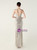 In Stock:Ship in 48 Hours Apricot Silver Sequins Straps Party Dress