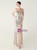 In Stock:Ship in 48 Hours Apricot Silver Sequins Straps Party Dress