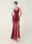 In Stock:Ship in 48 Hours Bugundy Sequins Straps Party Dress