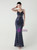 In Stock:Ship in 48 Hours Fabulous Navy Blue Sequins Straps Beading Party Dress