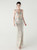 In Stock:Ship in 48 Hours Hot Sale Apricot Silver Sequins Beading Party Dress