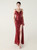 In Stock:Ship in 48 Hours High quality Burgundy Sequins Straps Party Dress