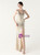 In Stock:Ship in 48 Hours Apricot Silver Sequins V-neck Party Dress