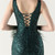 In Stock:Ship in 48 Hours Modern Green Sequins V-neck Party Dress