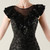 In Stock:Ship in 48 Hours Queenly Black Mermaid Sequins Split Party Dress