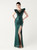 In Stock:Ship in 48 Hours Dreamy Dark Green Mermaid Sequins Split Party Dress
