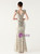 In Stock:Ship in 48 Hours Apricot Silver Mermaid Sequins Split Party Dress