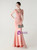 In Stock:Ship in 48 Hours Pink Mermaid V-neck Lace Beading Party Dress